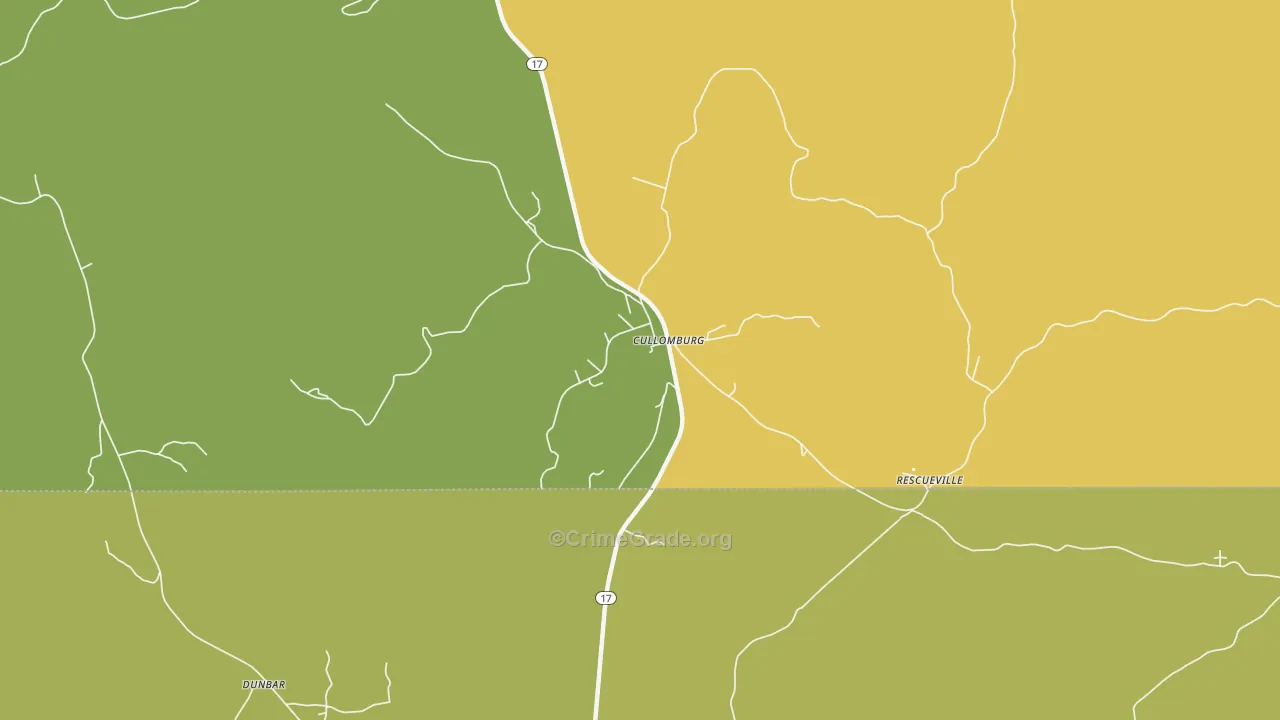 Cullomburg, AL Map of Vandalism Rates