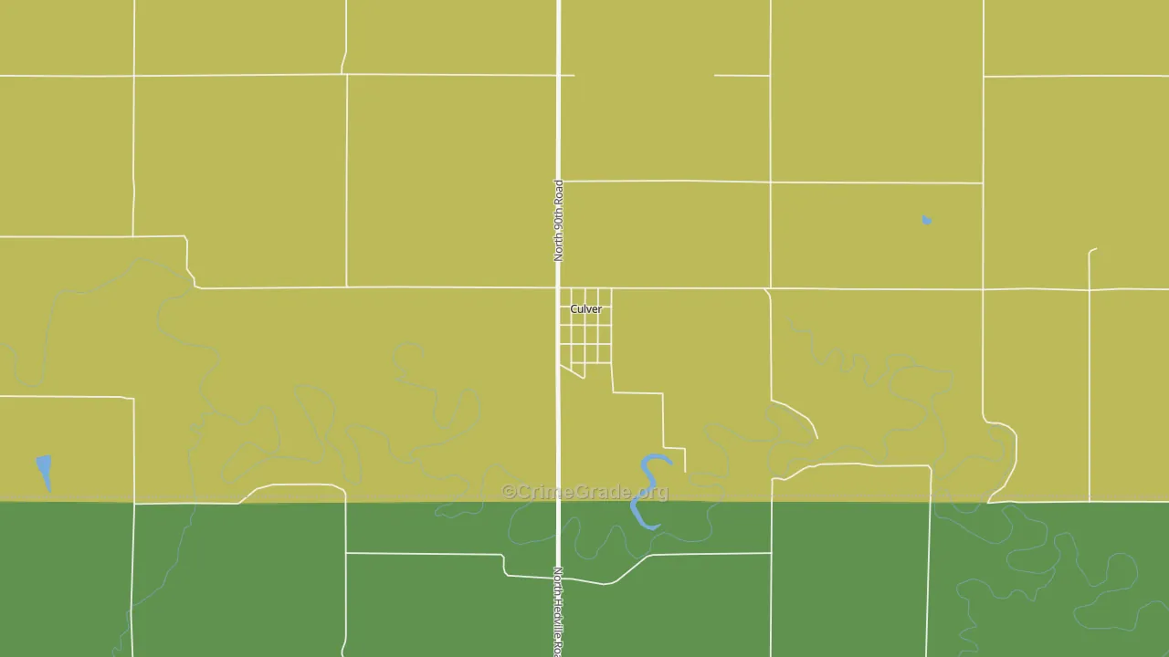 Culver, KS Map of Vandalism Rates