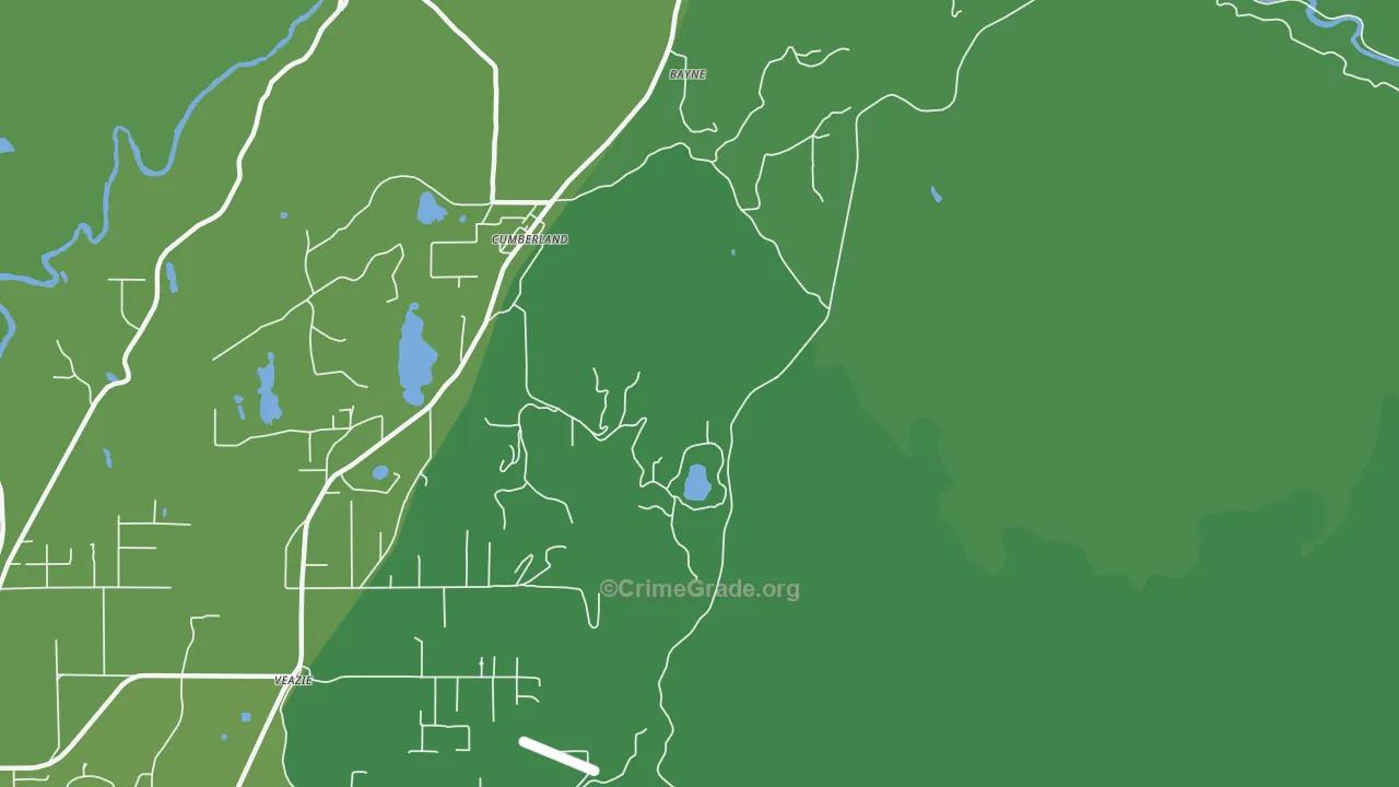 Cumberland, WA Map of Vandalism Rates