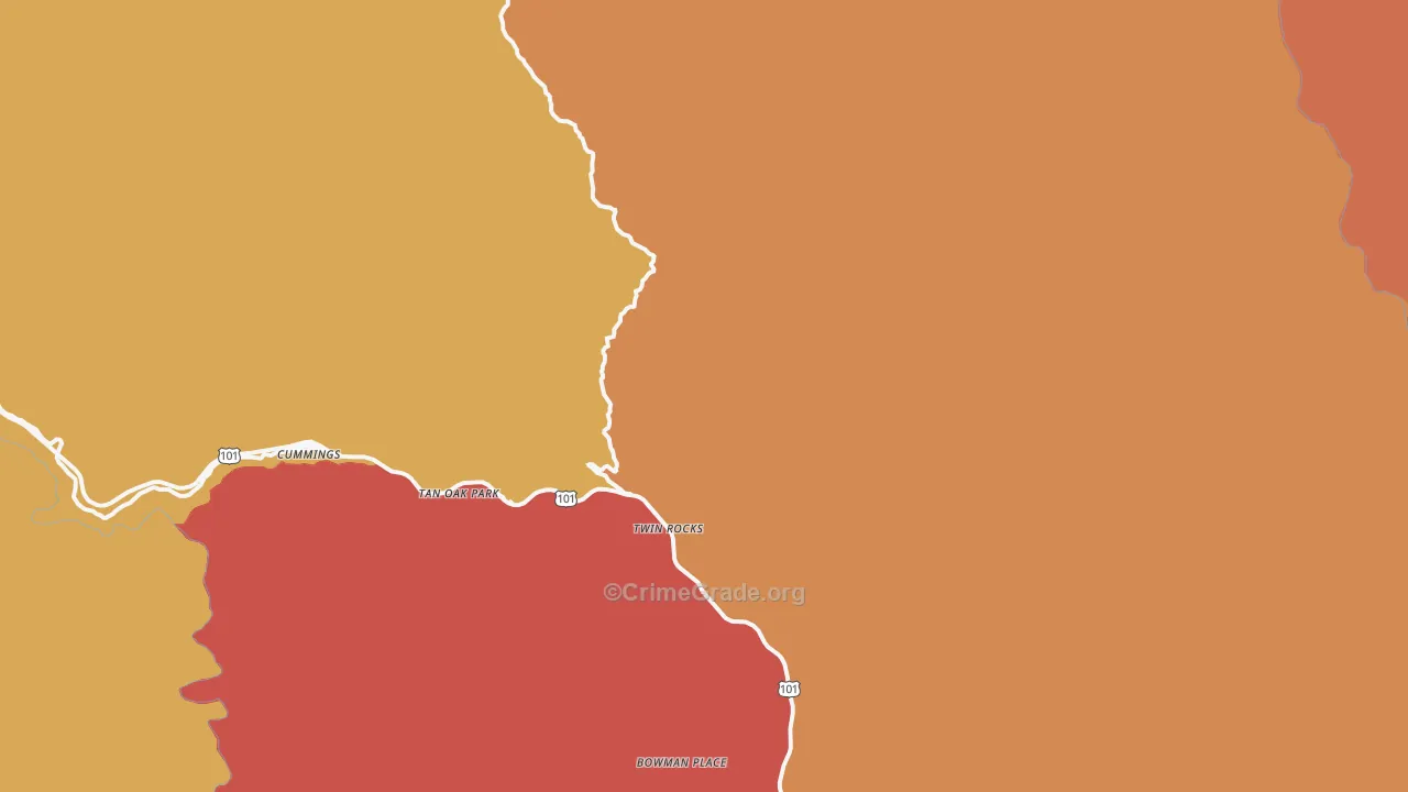 Cummings, CA Map of Vandalism Rates