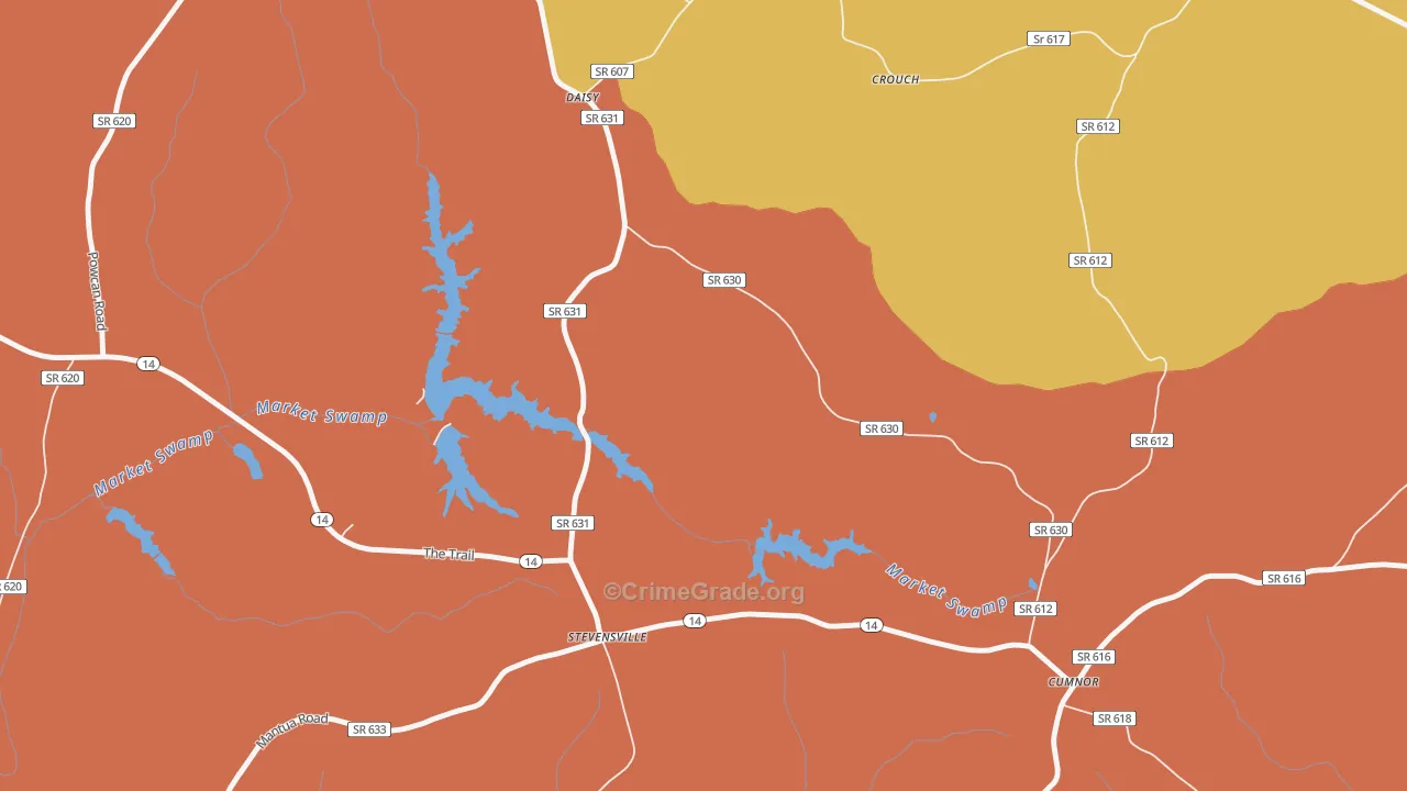 Cumnor, VA Map of Vandalism Rates