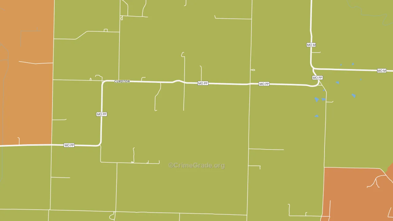Curdton, MO Map of Vandalism Rates