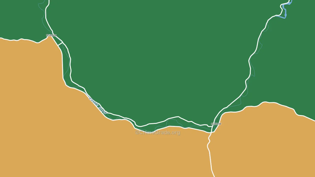 Curlew, WA Map of Vandalism Rates