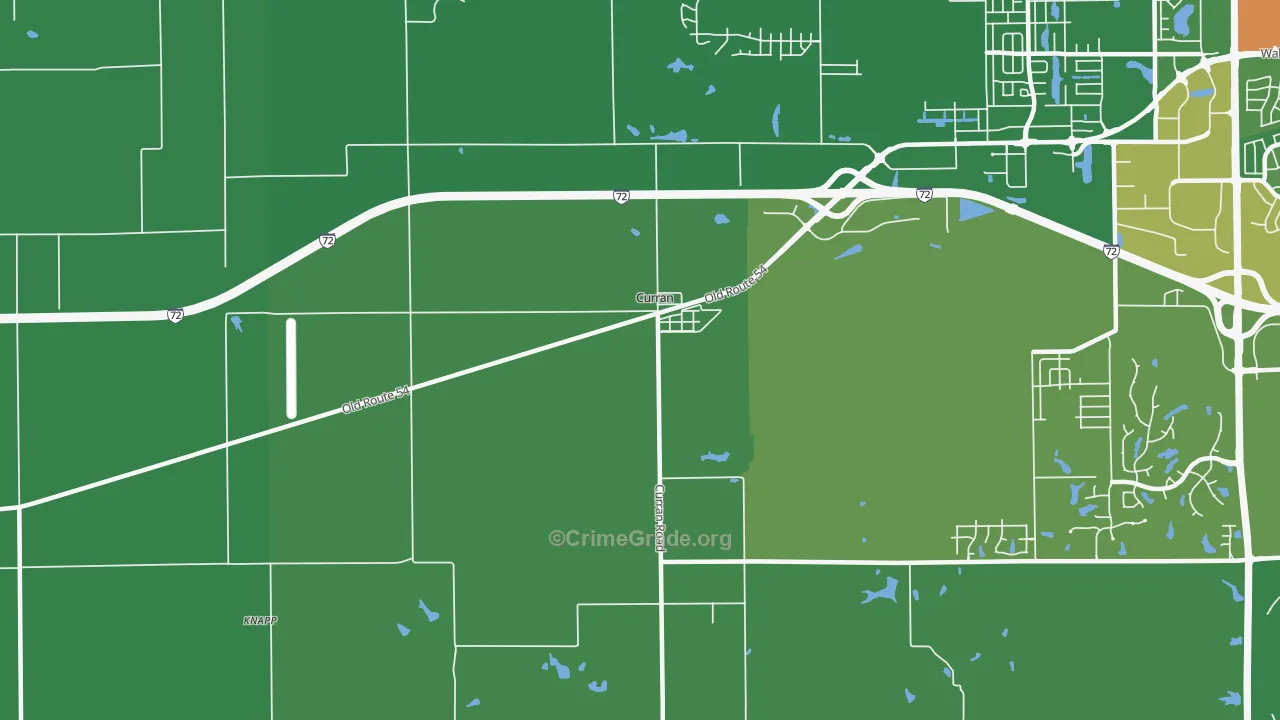 Curran, IL Map of Vandalism Rates