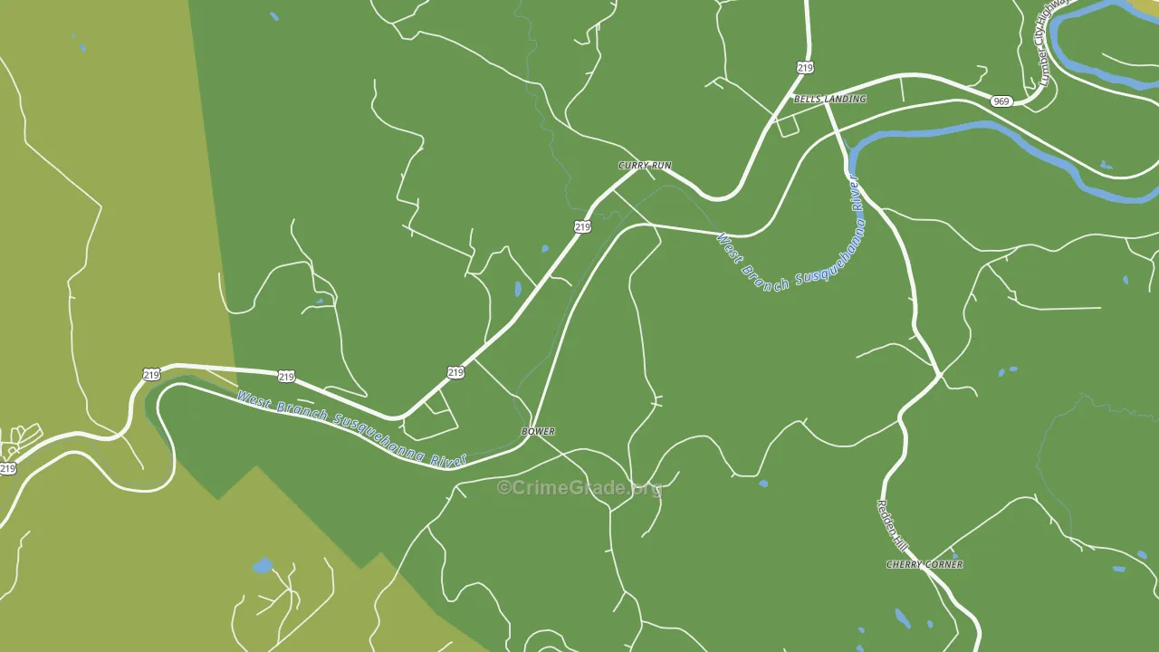 Curry Run, PA Map of Vandalism Rates