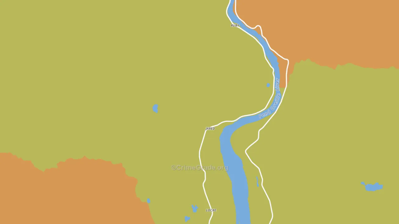 Cusick, WA Map of Vandalism Rates
