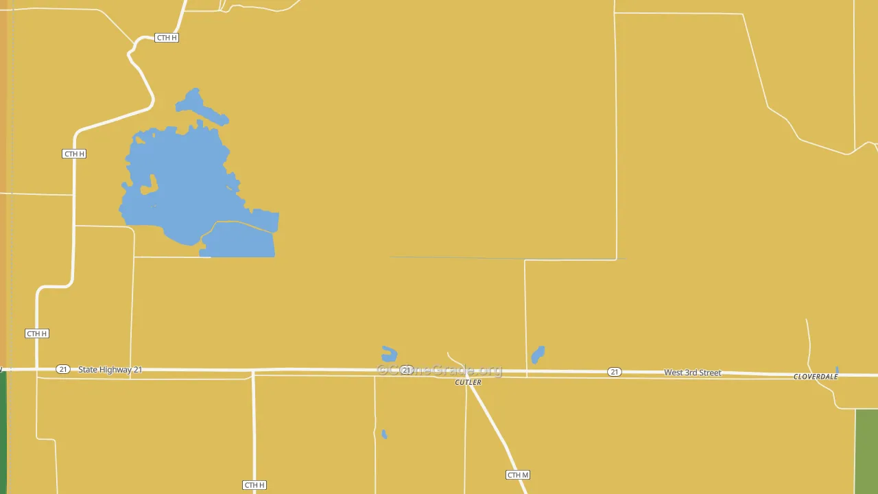 Cutler, WI Map of Vandalism Rates