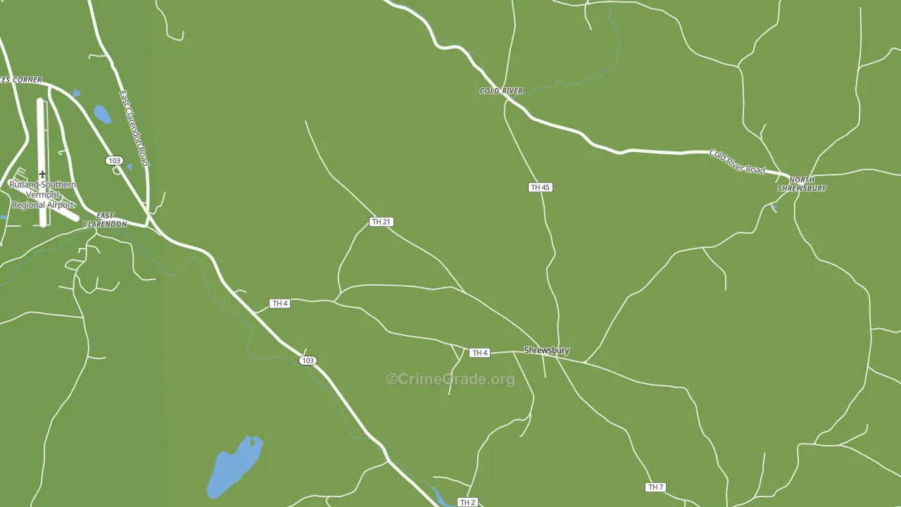 Cuttingsville, VT Map of Vandalism Rates