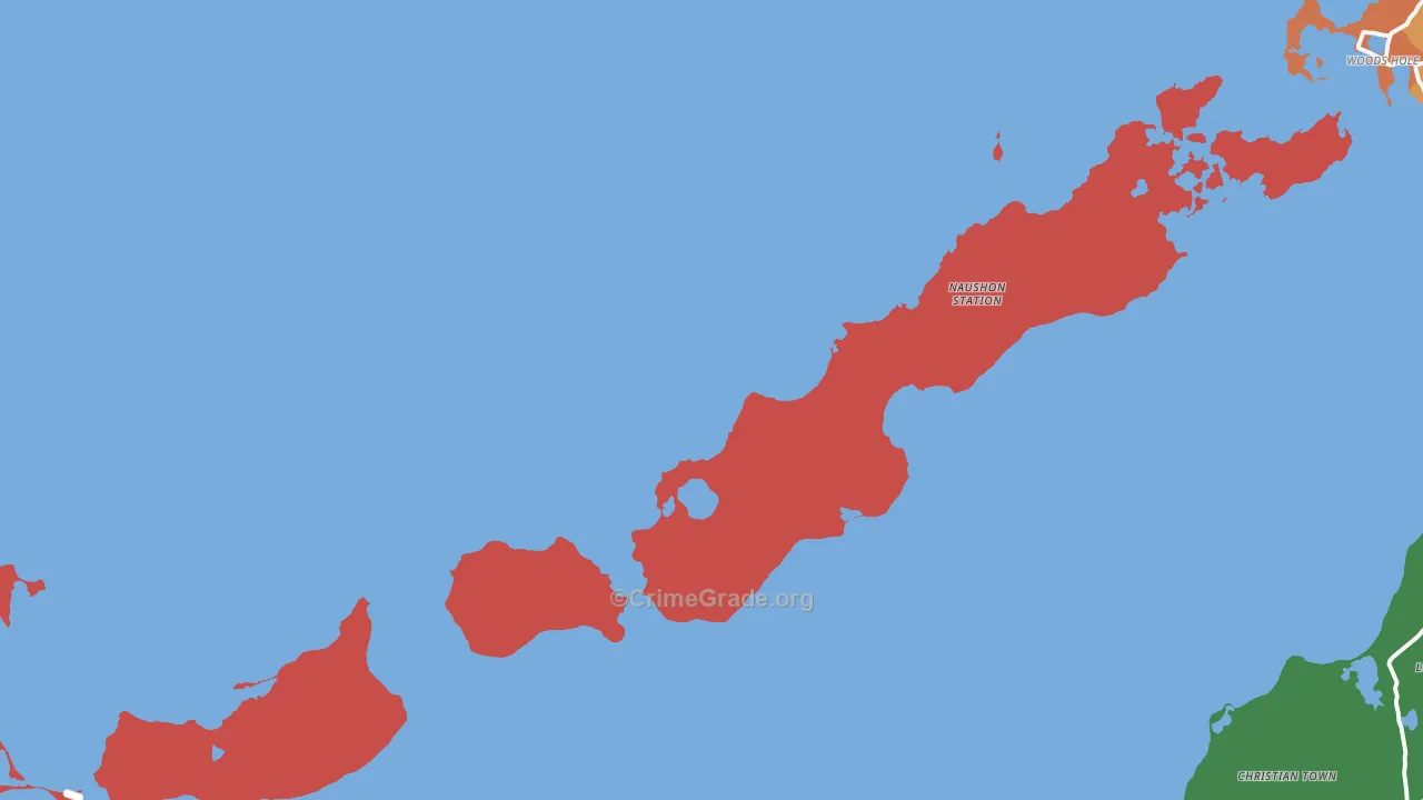 Cuttyhunk, MA Map of Vandalism Rates