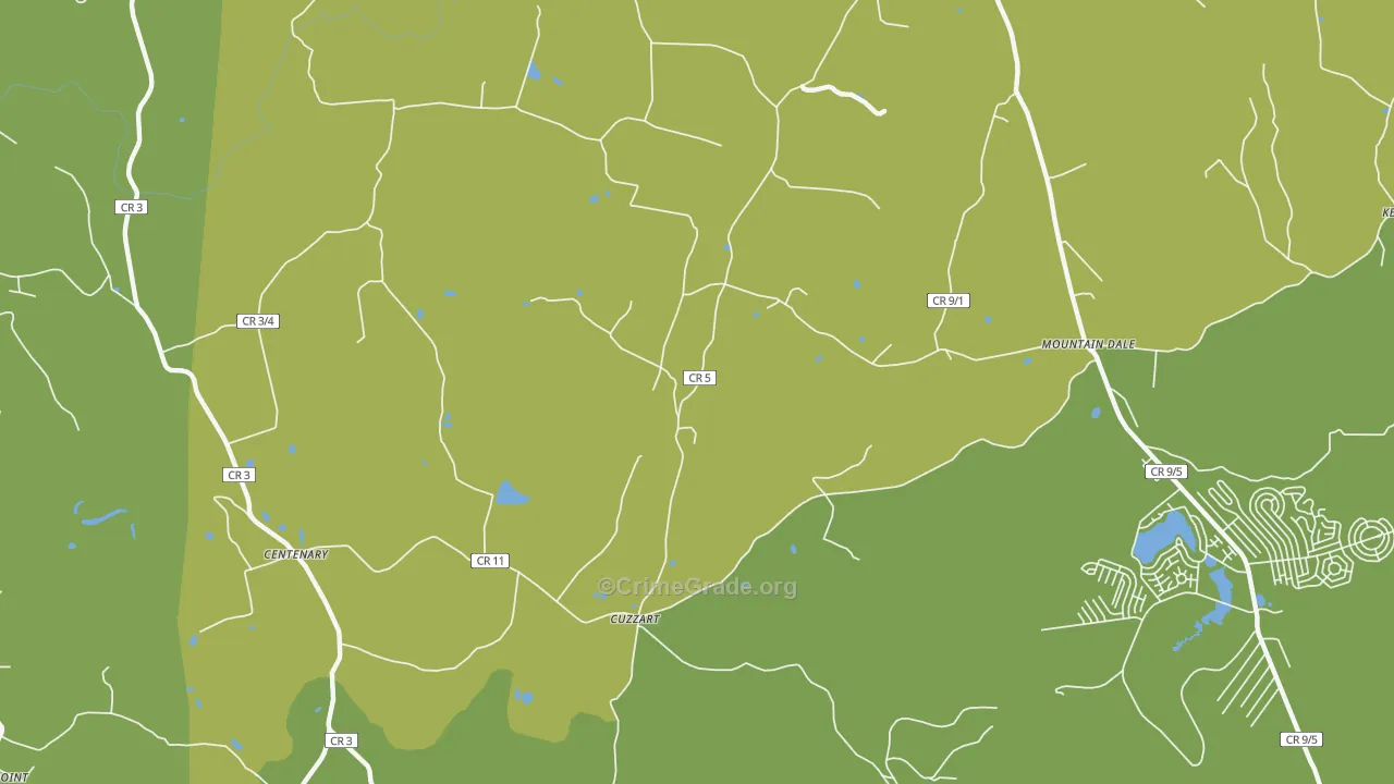 Cuzzart, WV Map of Vandalism Rates