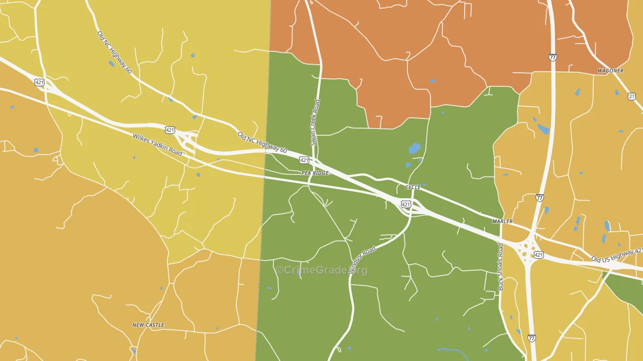 Cycle, NC Map of Vandalism Rates