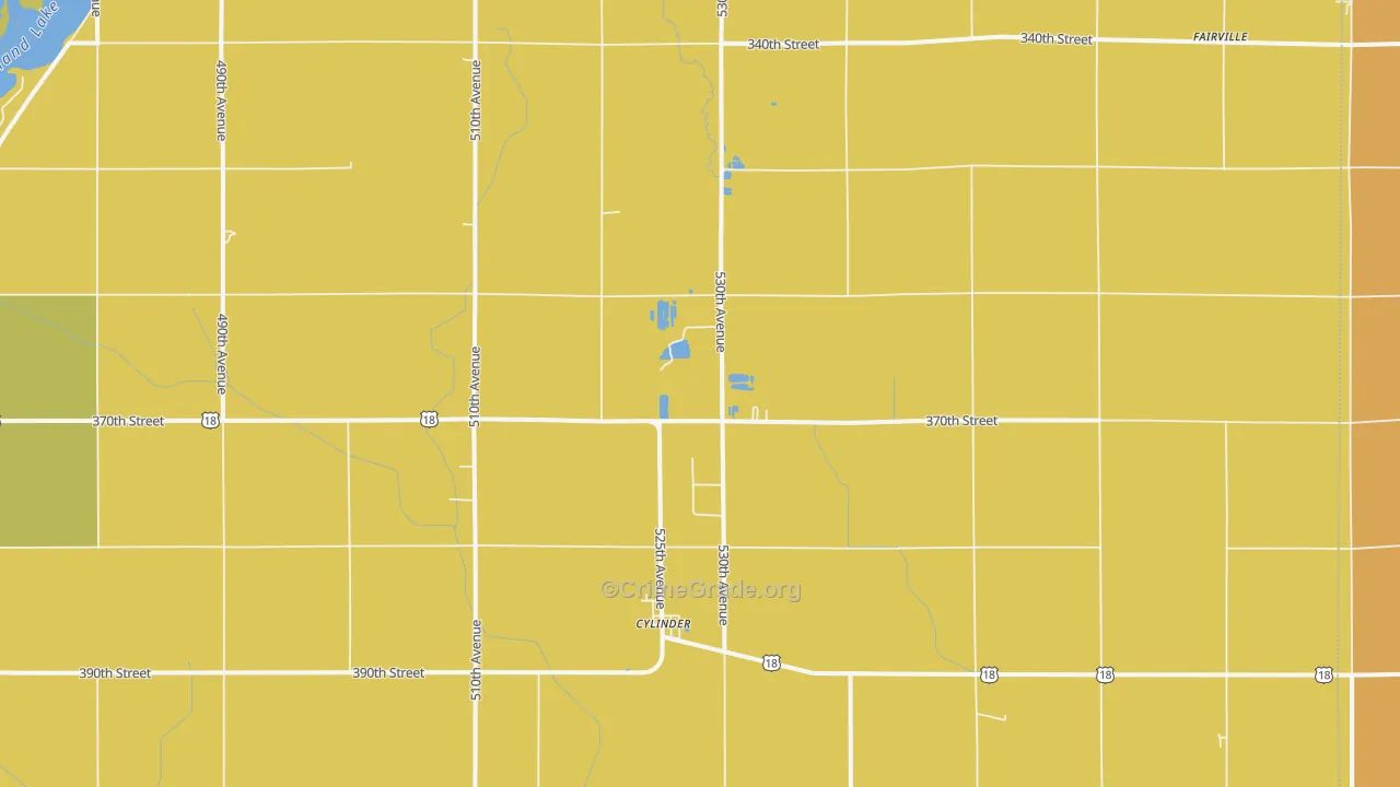 Cylinder, IA Map of Vandalism Rates