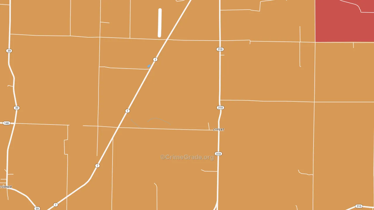 Cypert, AR Map of Vandalism Rates