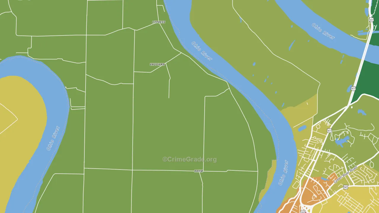 Cypress, IN Map of Vandalism Rates