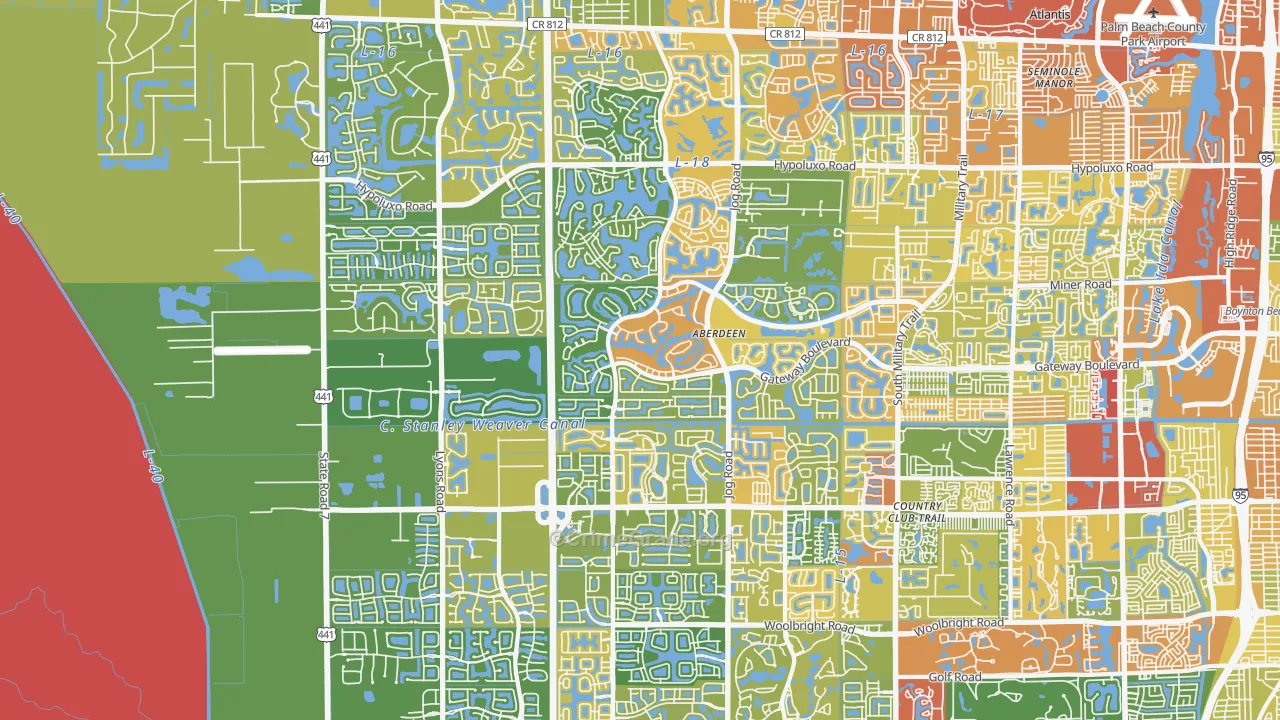 Cypress Quarters, FL Map of Vandalism Rates