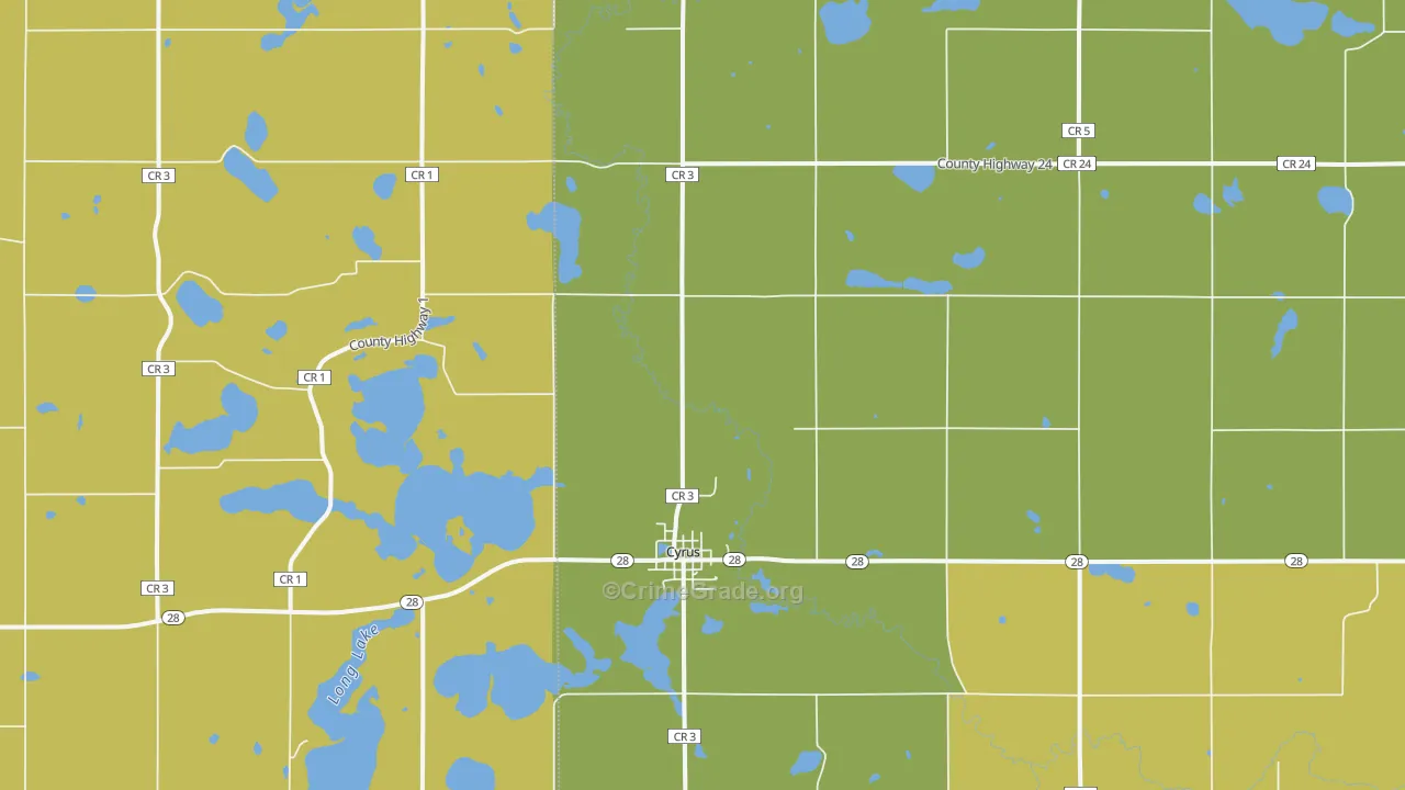 Cyrus, MN Map of Vandalism Rates