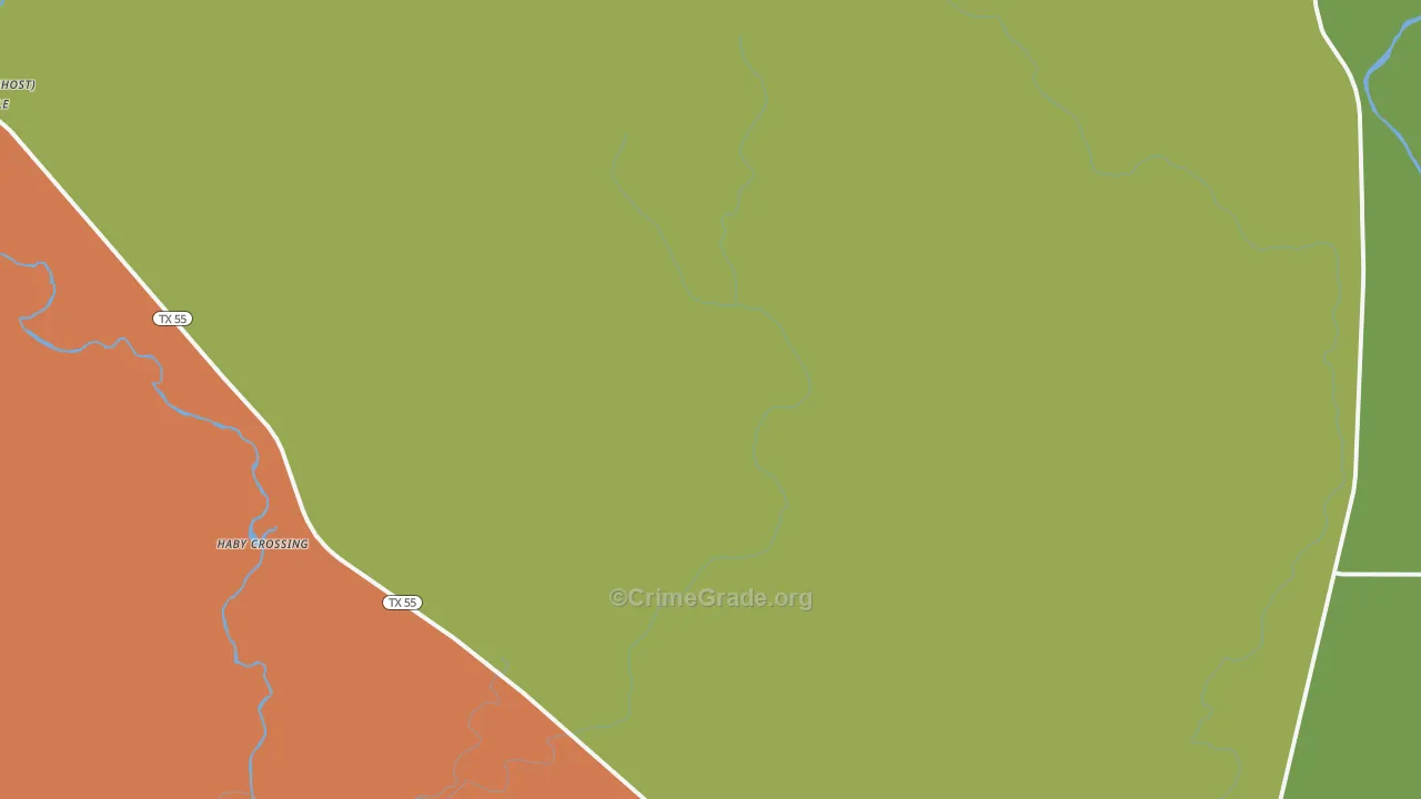 Dabney, TX Map of Vandalism Rates
