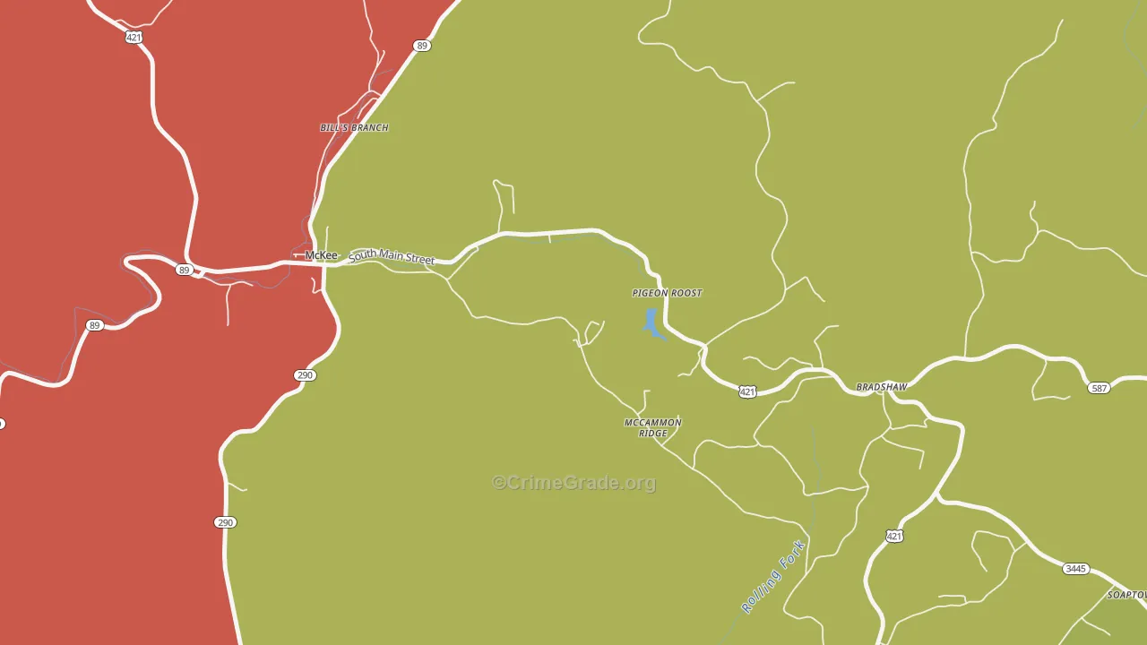 Dabolt, KY Map of Vandalism Rates