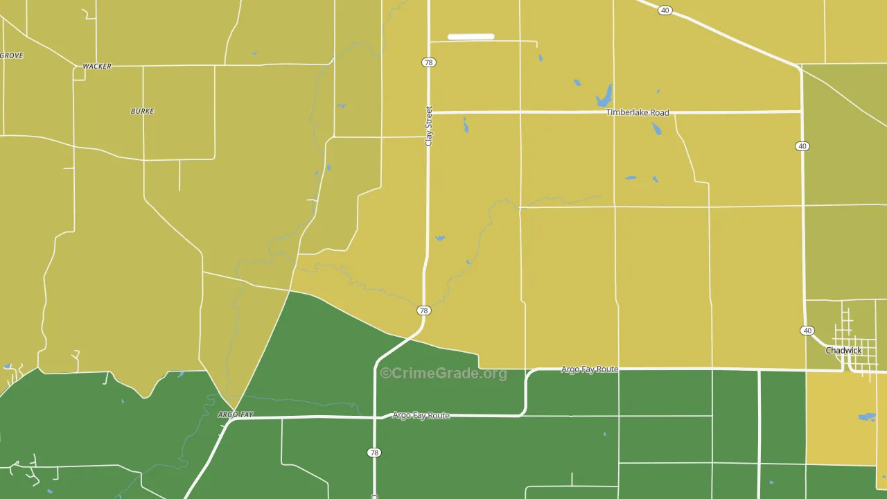 Daggett, IL Map of Vandalism Rates