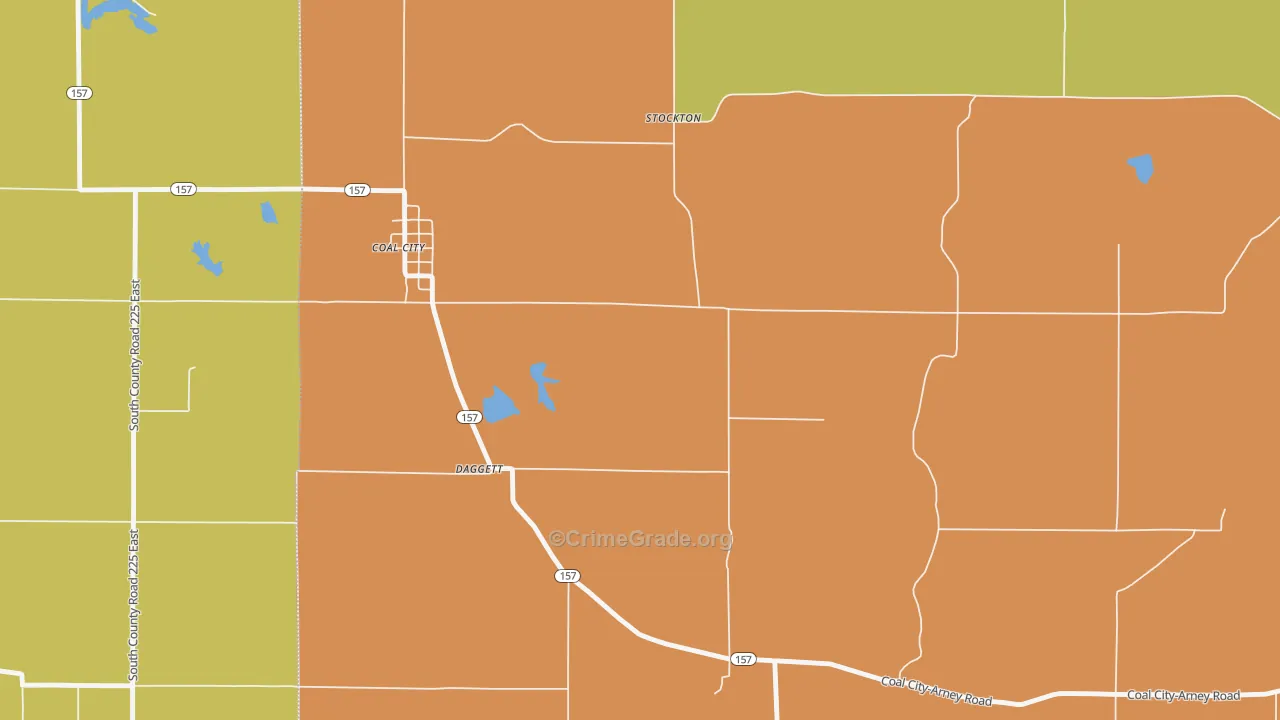 Daggett, IN Map of Vandalism Rates
