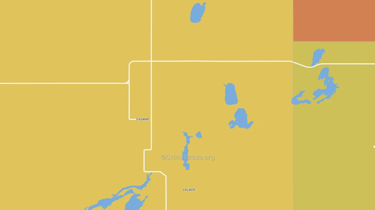 Dagmar, MT Map of Vandalism Rates