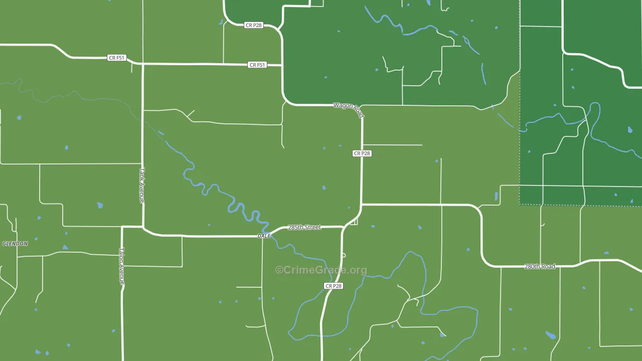 Dale, IA Map of Vandalism Rates