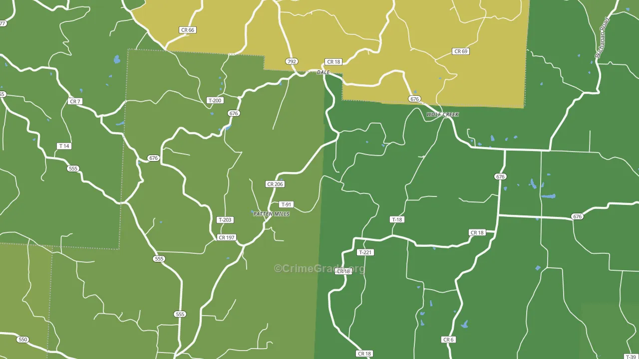 Dale, OH Map of Vandalism Rates