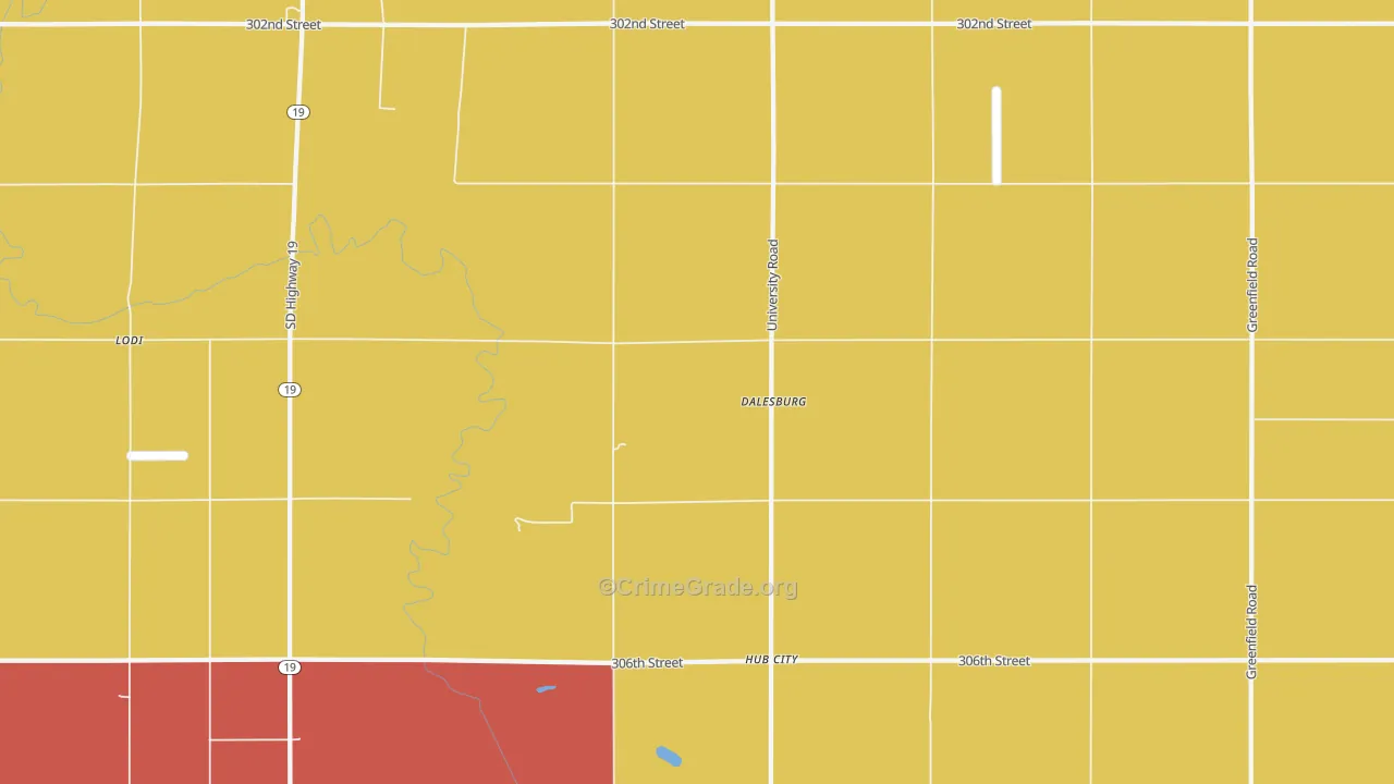 Dalesburg, SD Map of Vandalism Rates