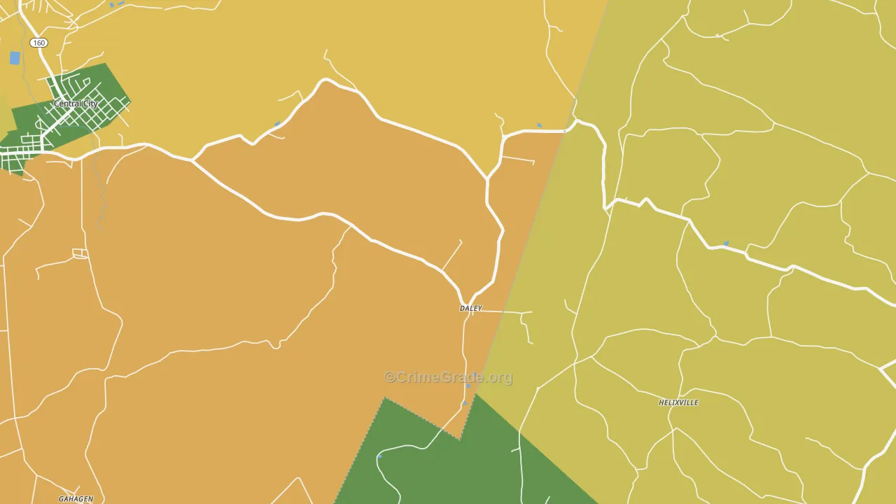 Daley, PA Map of Vandalism Rates