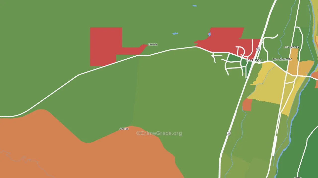 Dalies, NM Map of Vandalism Rates