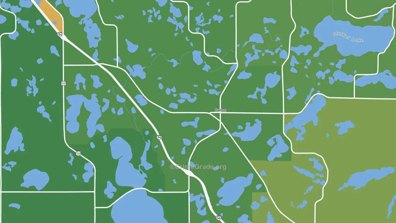 Dalton, MN Map of Vandalism Rates