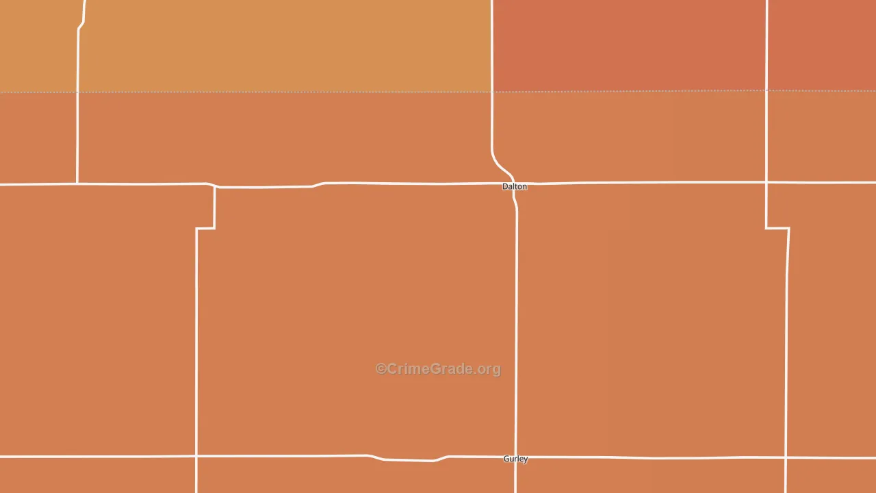 Dalton, NE Map of Vandalism Rates