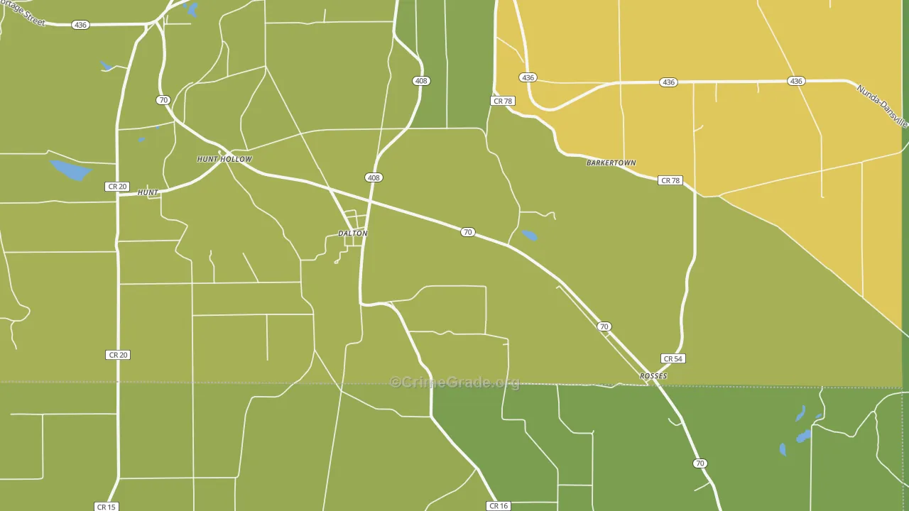 Dalton, NY Map of Vandalism Rates