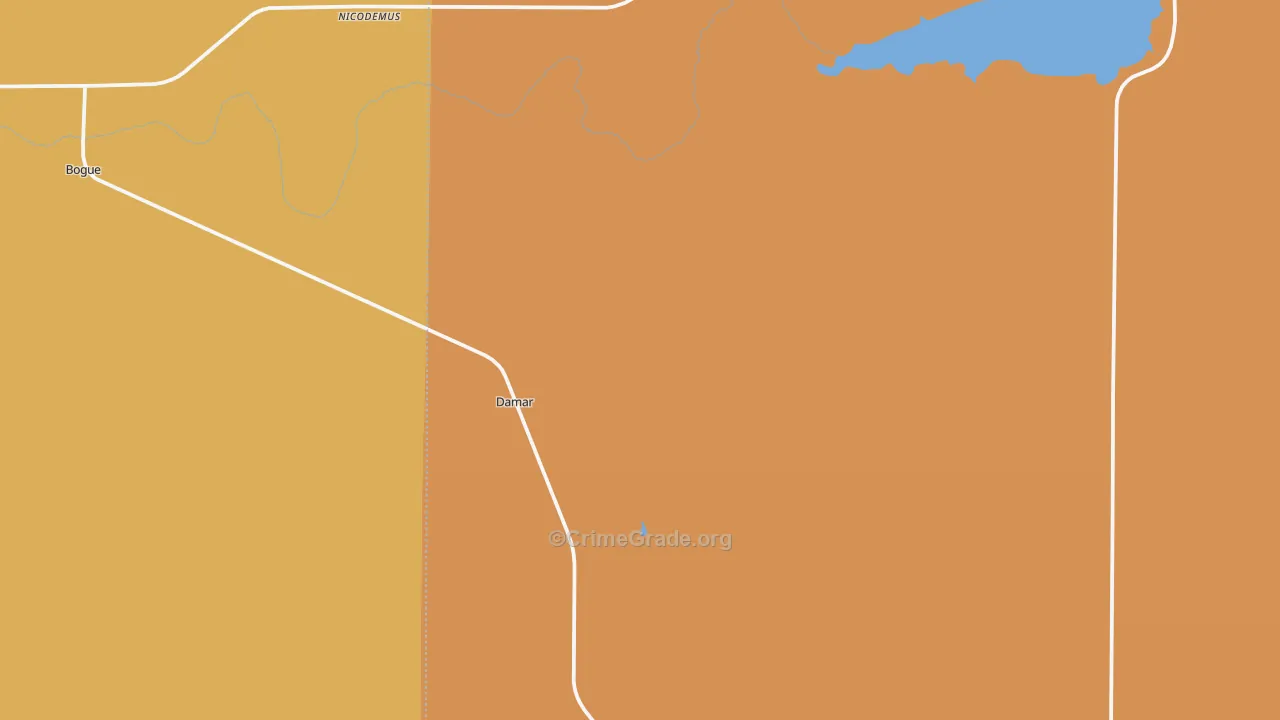 Damar, KS Map of Vandalism Rates