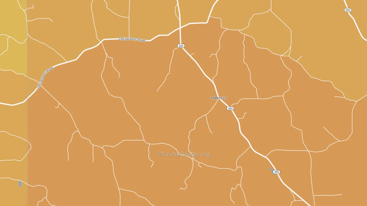 Damascus, MS Map of Vandalism Rates