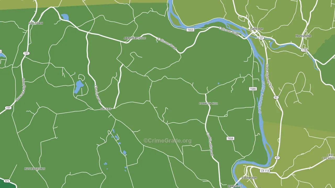 Damascus, PA Map of Vandalism Rates