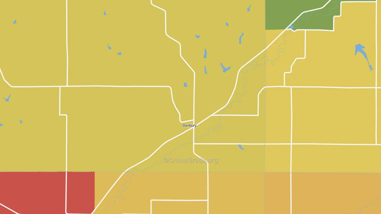 Danbury, IA Map of Vandalism Rates