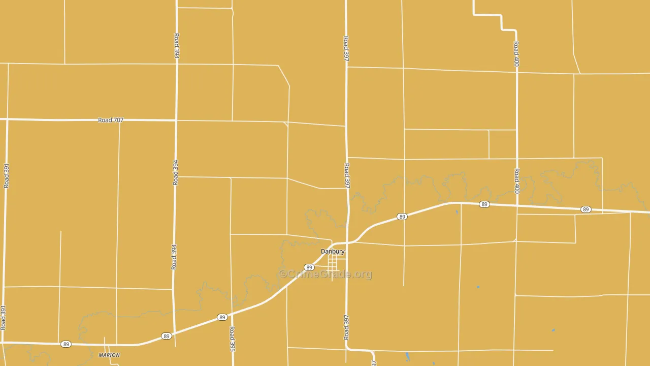 Danbury, NE Map of Vandalism Rates