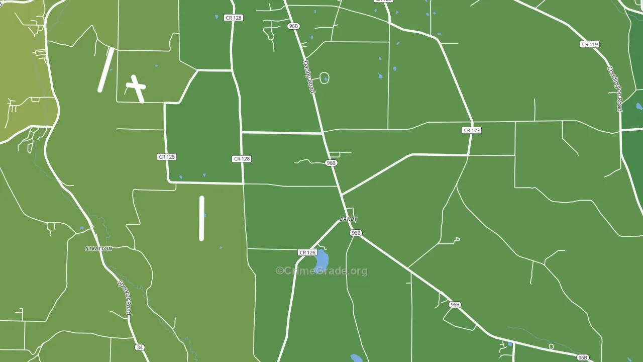 Danby, NY Map of Vandalism Rates