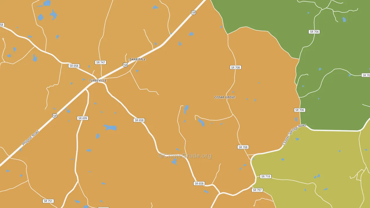 Danripple, VA Map of Vandalism Rates