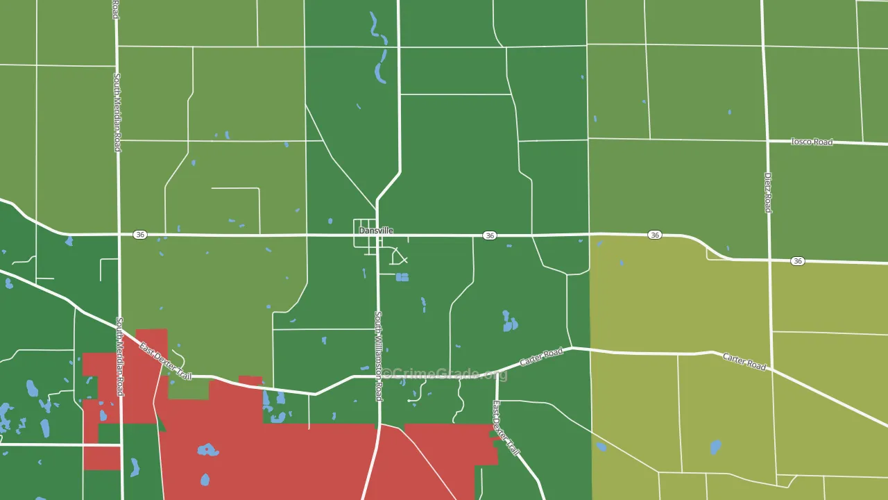 Dansville, MI Map of Vandalism Rates