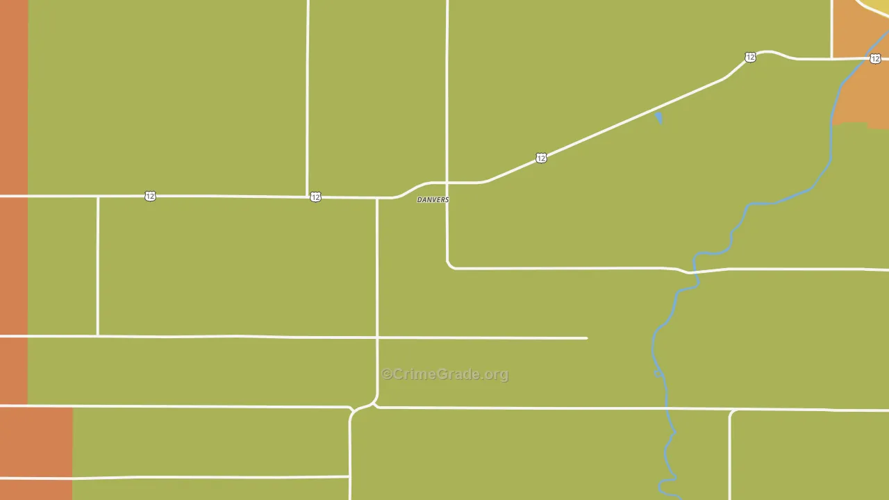 Danvers, MN Map of Vandalism Rates