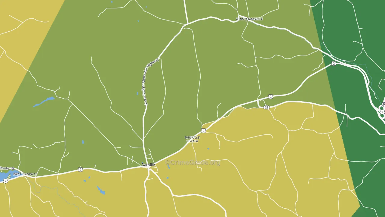Danville, VT Map of Vandalism Rates