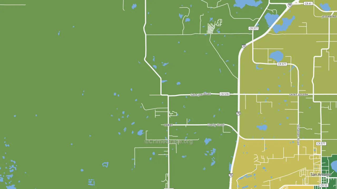 Darby, FL Map of Vandalism Rates