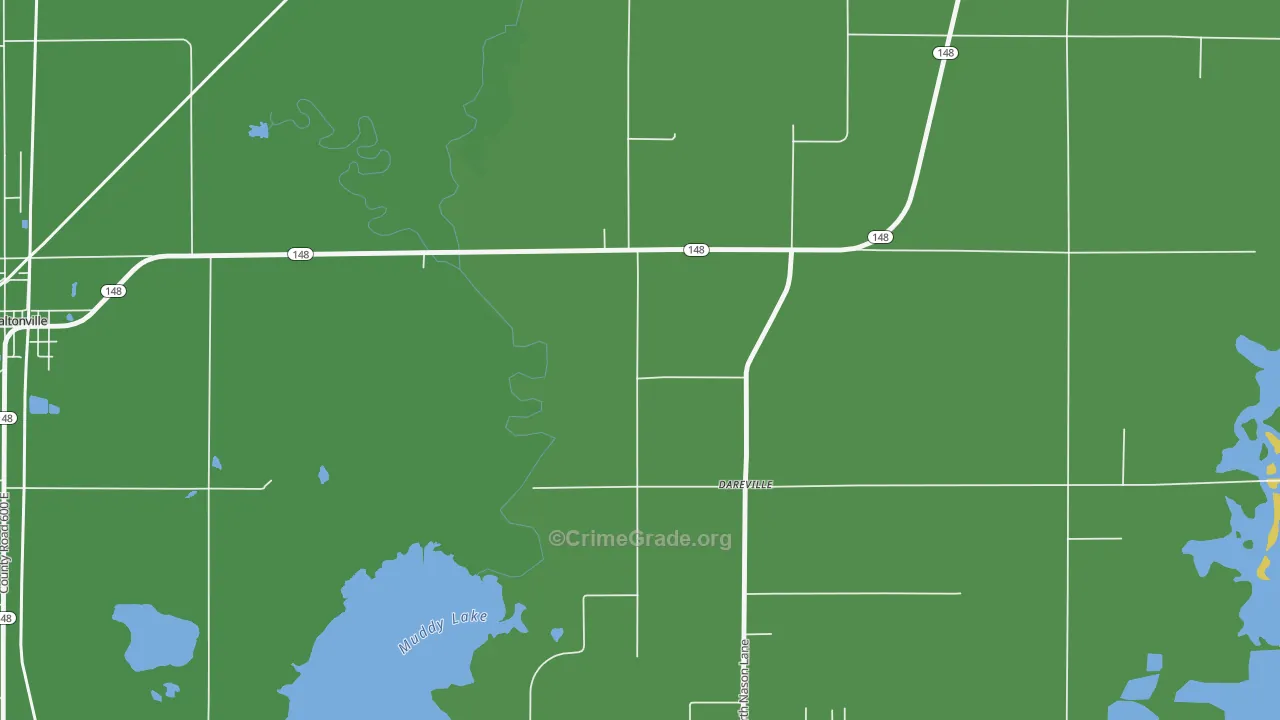 Dareville, IL Map of Vandalism Rates