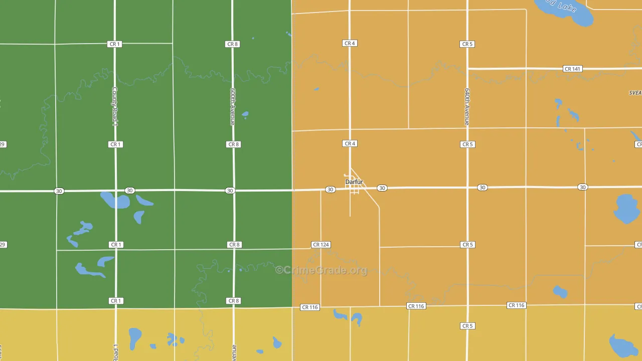 Darfur, MN Map of Vandalism Rates