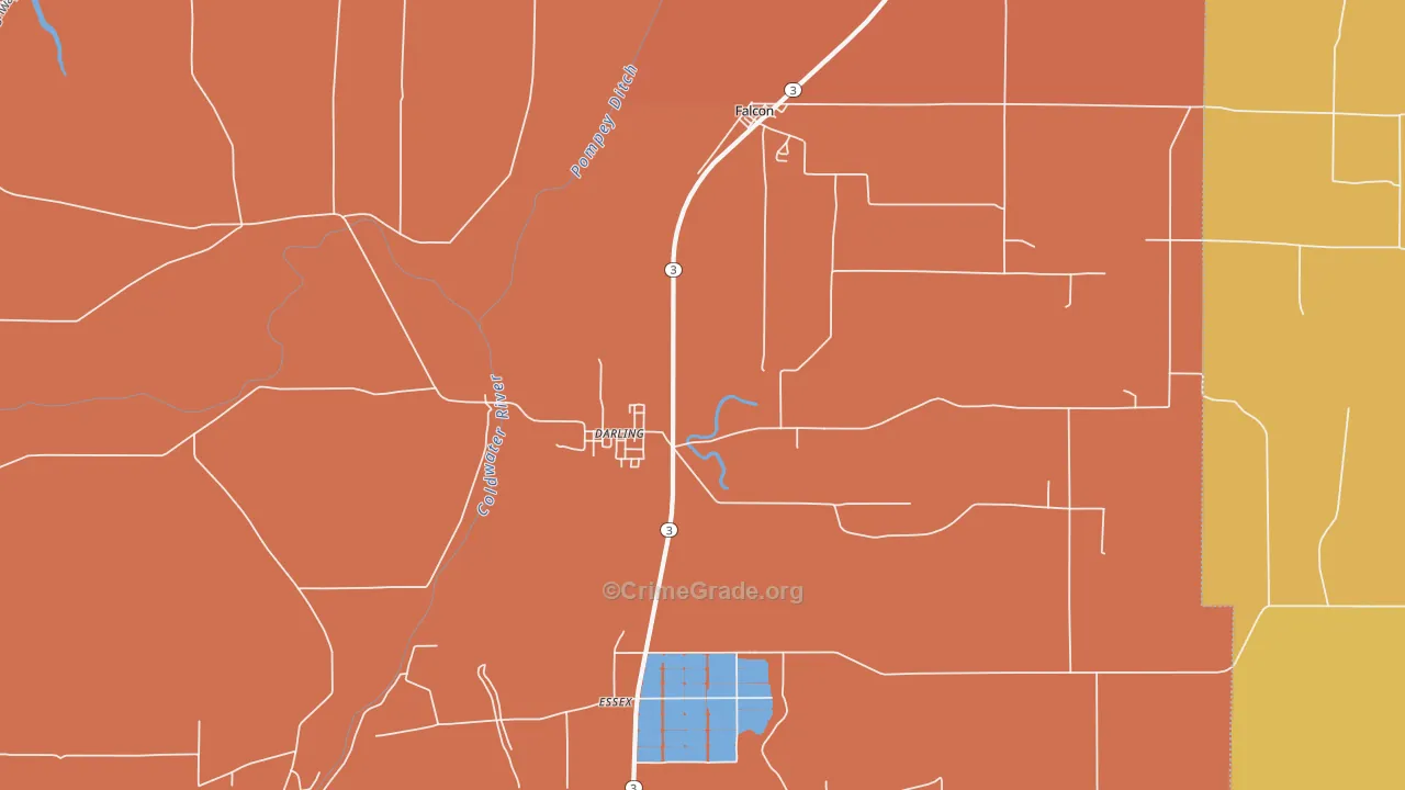 Darling, MS Map of Vandalism Rates