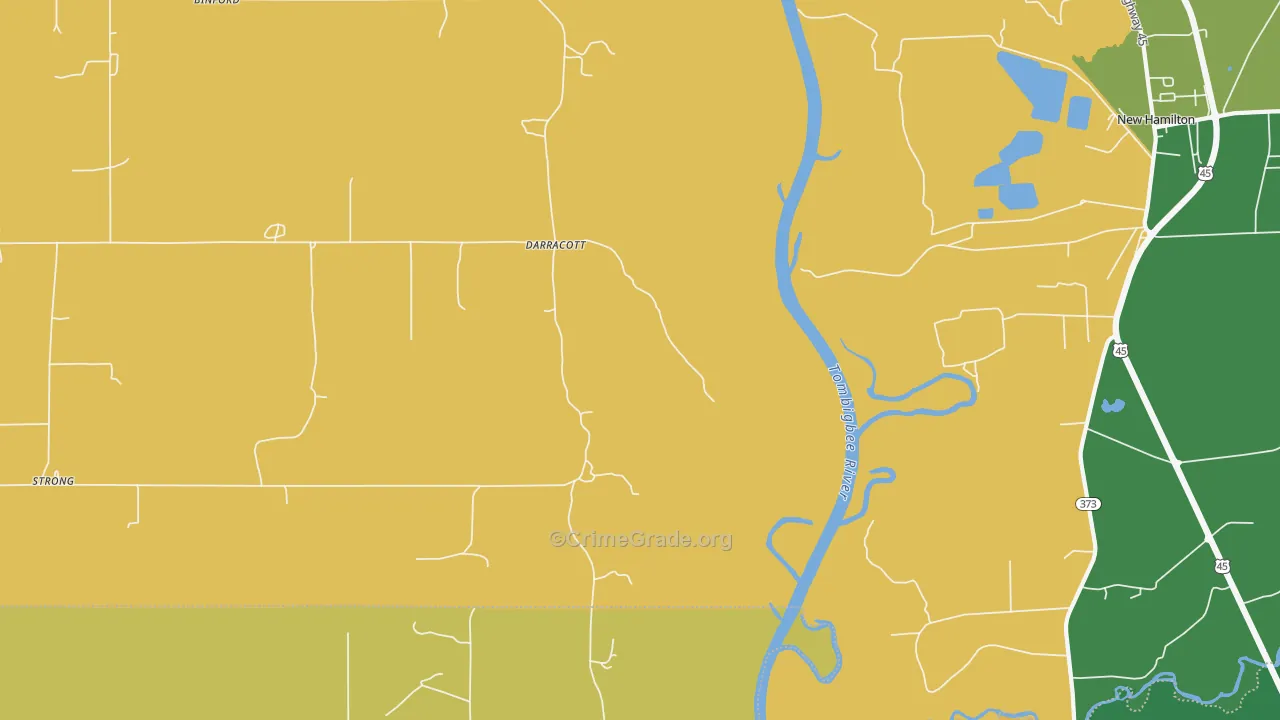 Darracott, MS Map of Vandalism Rates