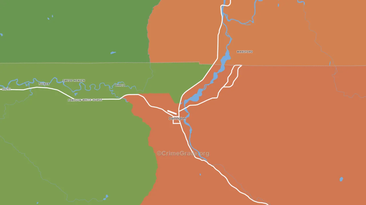 Darrington, WA Map of Vandalism Rates