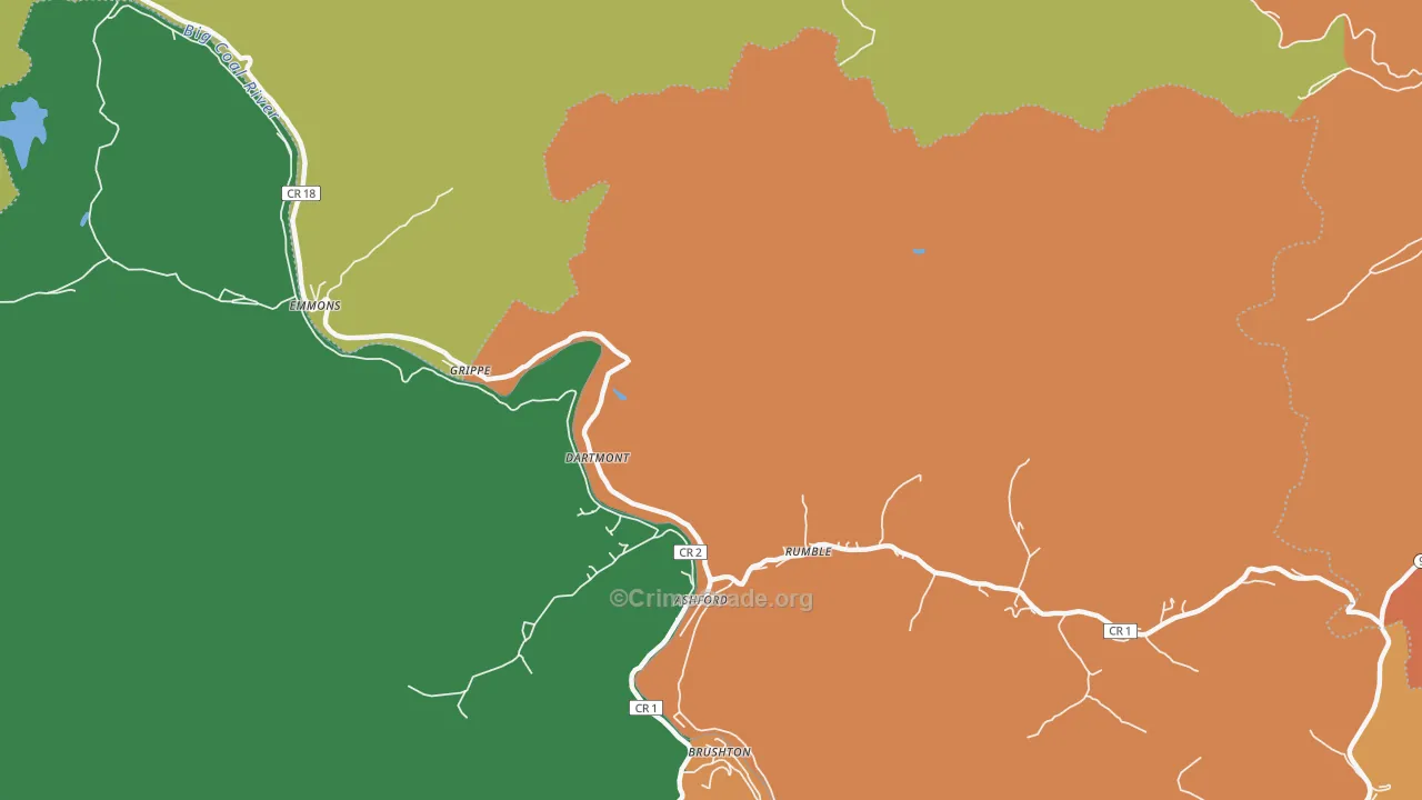 Dartmont, WV Map of Vandalism Rates